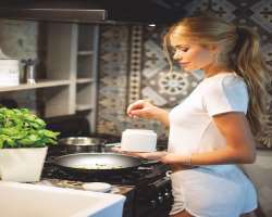 She enjoys cooking very much.